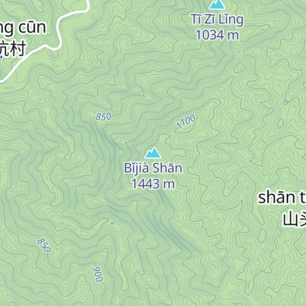 Map of Bǐjià Shān