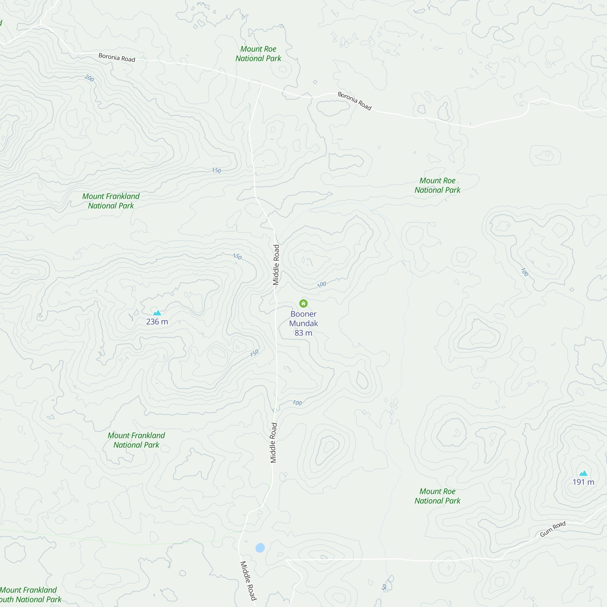 Booner Mundak map