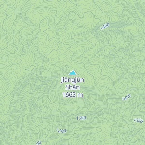 Map of Jiāngjūn Shān