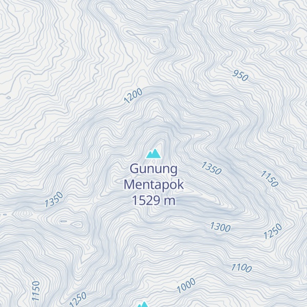 Map of Gunung Mentapok