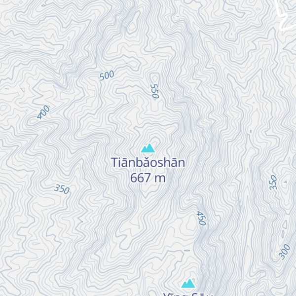 Map of Tiānbǎoshān