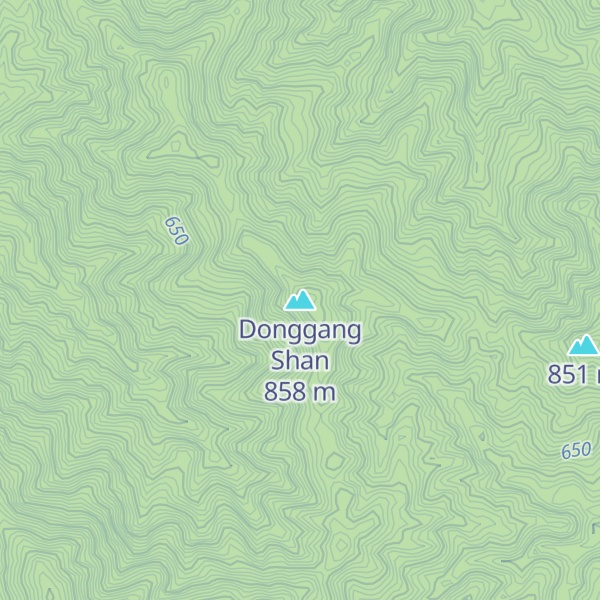 Map of Donggang Shan
