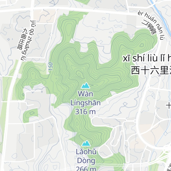 Map of Wàn Língshān