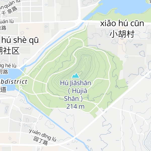 Map of Hú Jiāshān （ Hùjià Shān ）