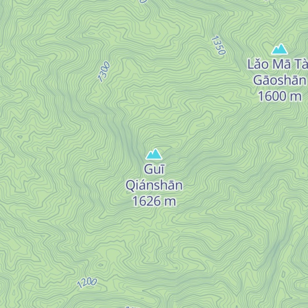 Map of Guī Qiánshān