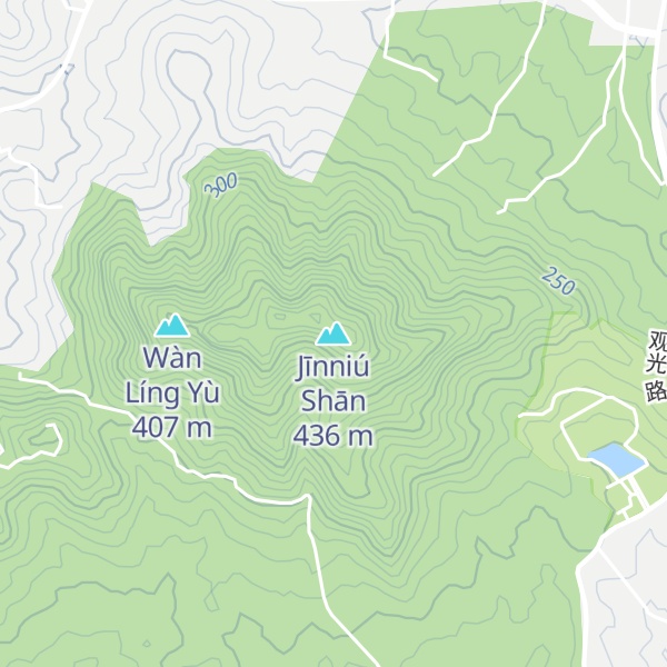 Map of Jīnniú Shān