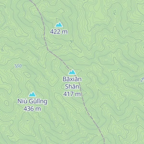 Map of Bāxiān Shān