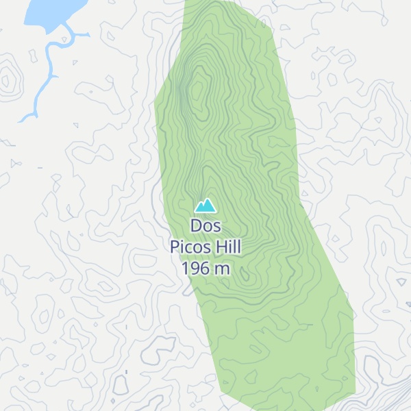 Map of Dos Picos Hill