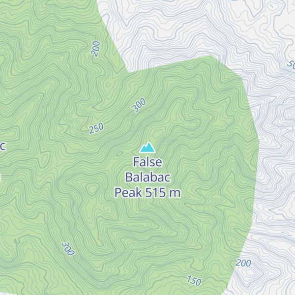 Map of False Balabac Peak