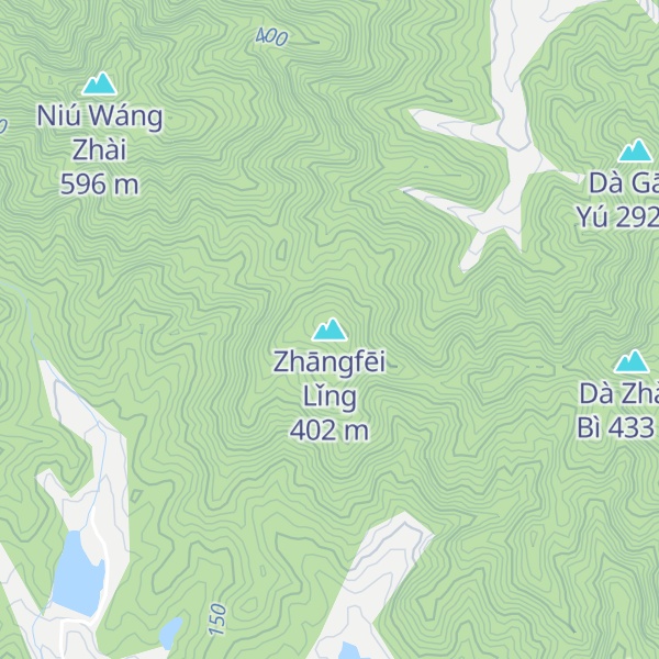 Map of Zhāngfēi Lǐng