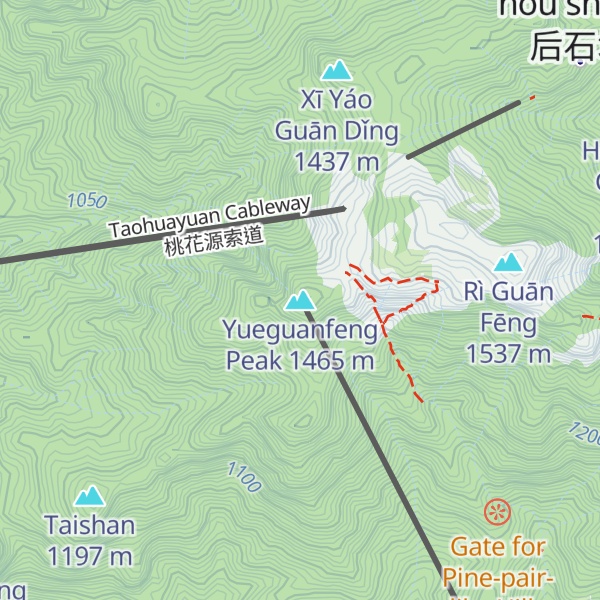 Map of Yueguanfeng Peak