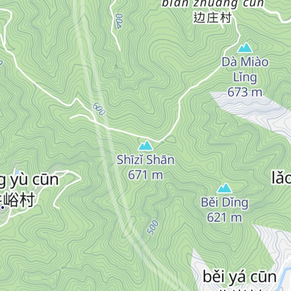 Map of Shīzǐ Shān