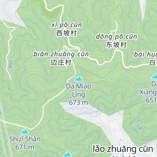 Map of Dà Miào Lǐng