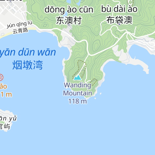 Map of Wanding Mountain
