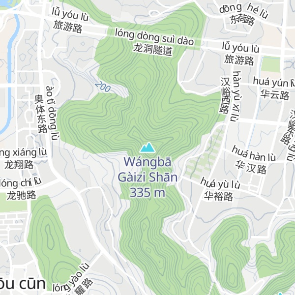 Map of Wángbā Gàizi Shān
