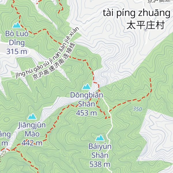 Map of Dōngbiān Shān