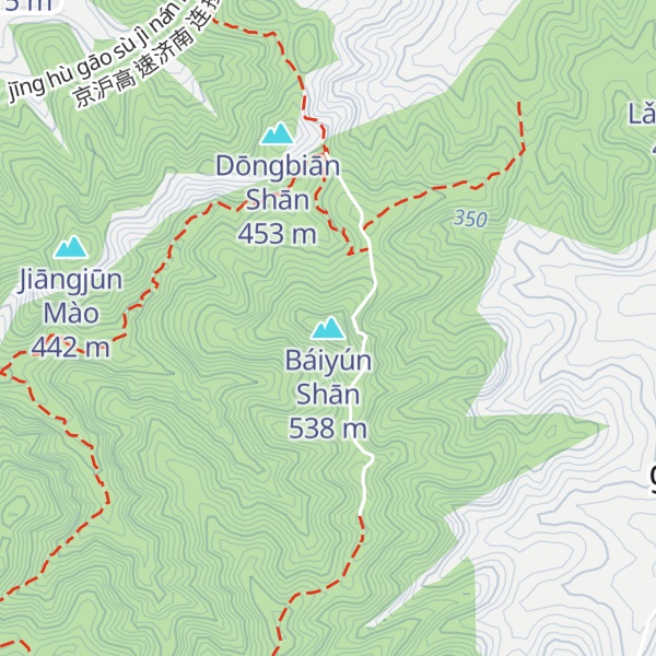 Map of Báiyún Shān