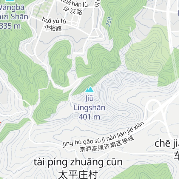 Map of Jiǔ Língshān