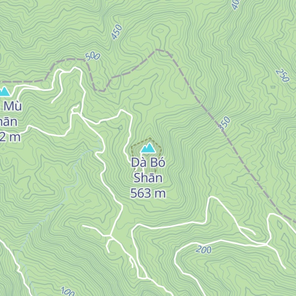 Map of Dà Bó Shān