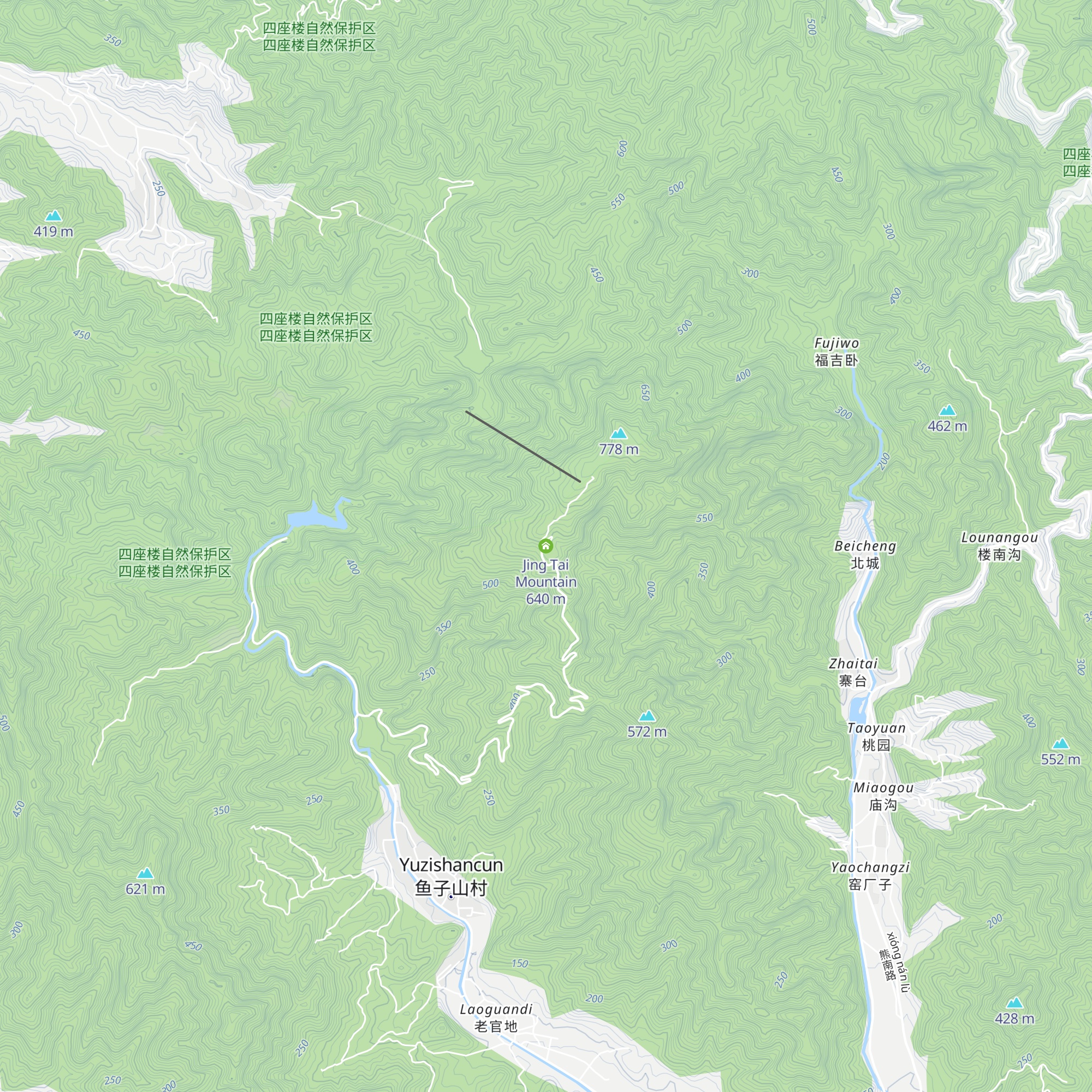 Jing Tai Mountain map