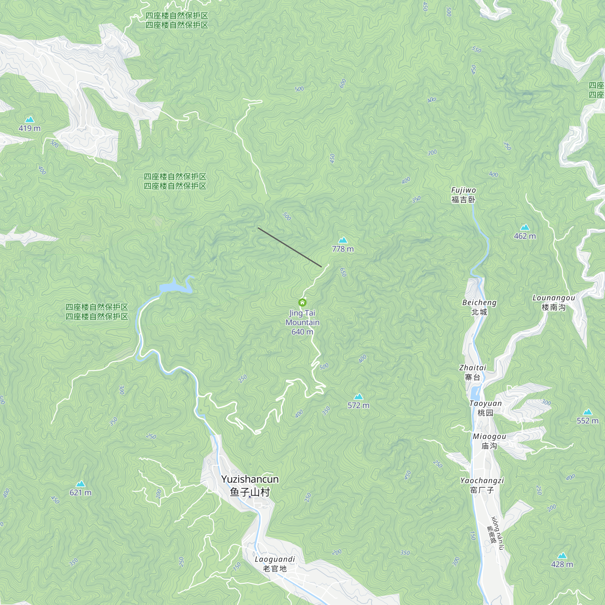 Jing Tai Mountain map