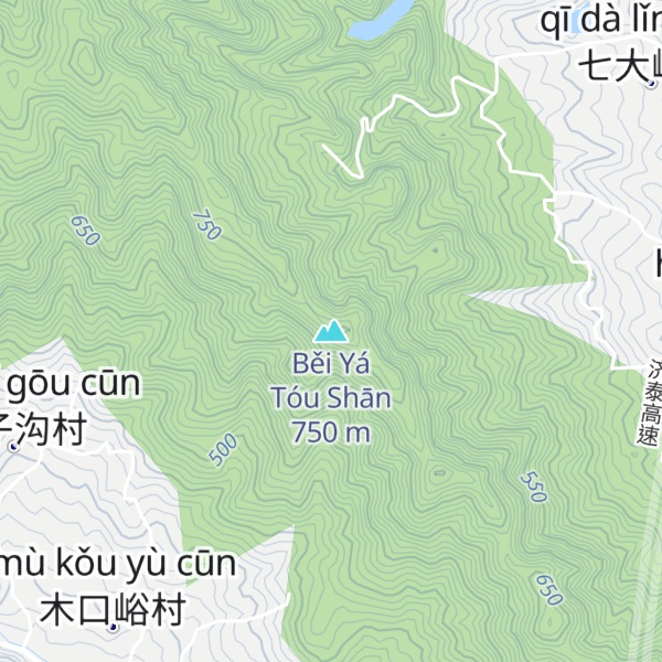 Map of Běi Yá Tóu Shān