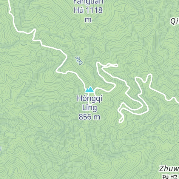 Map of Hóngqí Lǐng