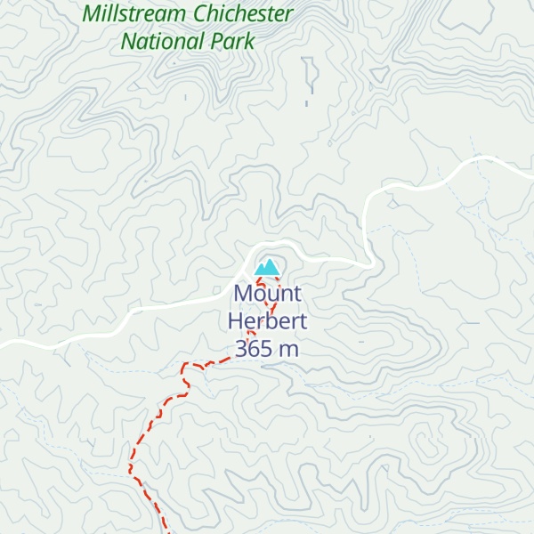 Map of Mount Herbert