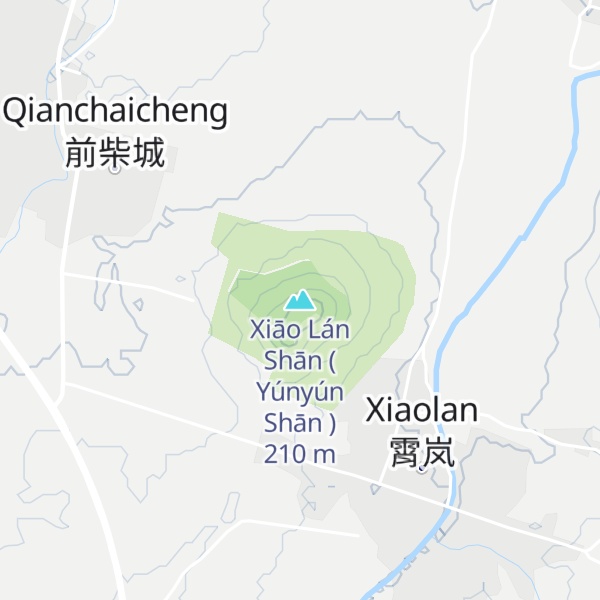 Map of Xiāo Lán Shān ( Yúnyún Shān )