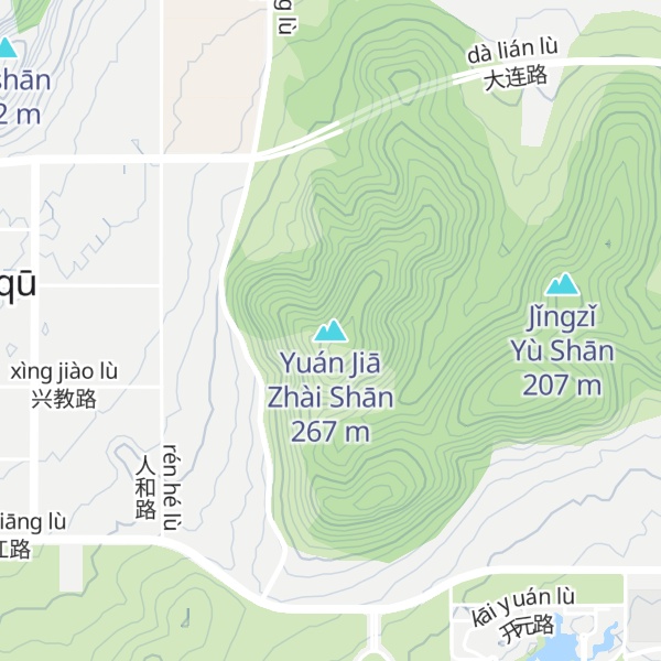 Map of Yuán Jiā Zhài Shān