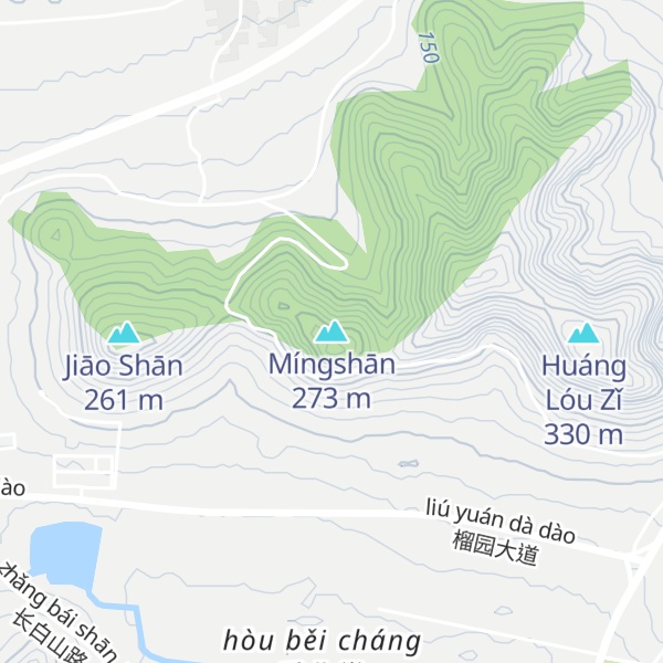 Map of Míngshān