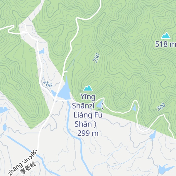 Map of Yīng Shānzǐ （ Liáng Fù Shān ）