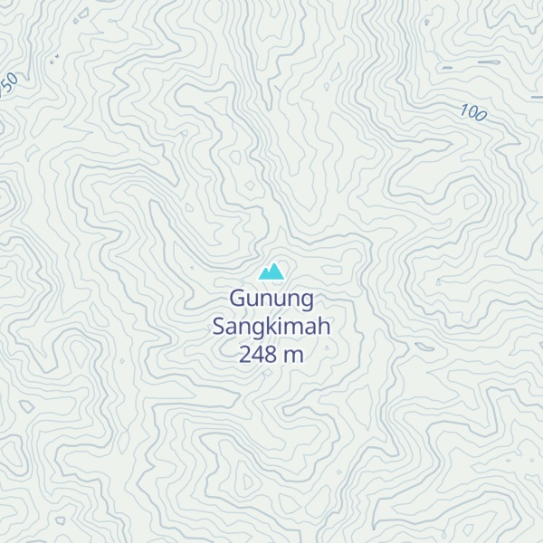 Map of Gunung Sangkimah