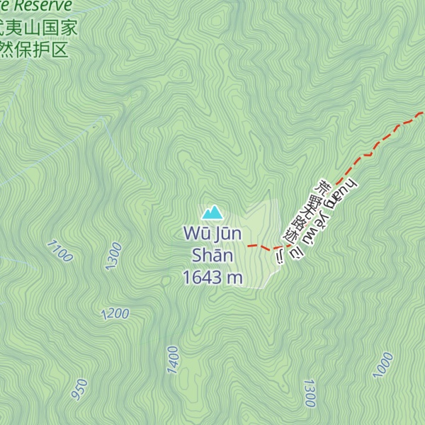 Map of Wū Jūn Shān