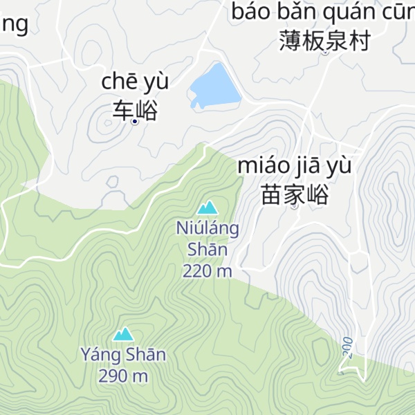 Map of Niúláng Shān