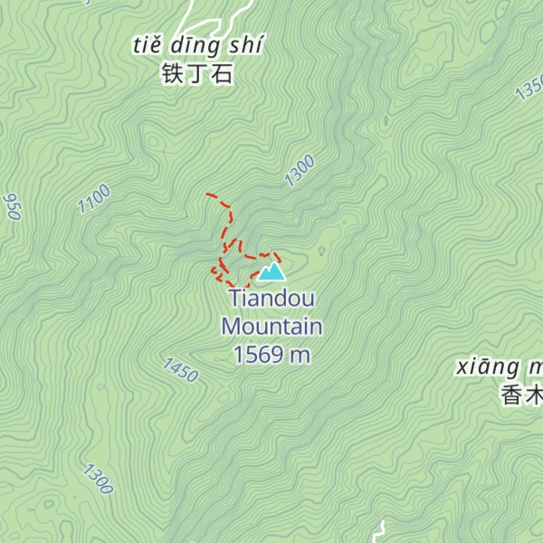 Map of Tiandou Mountain