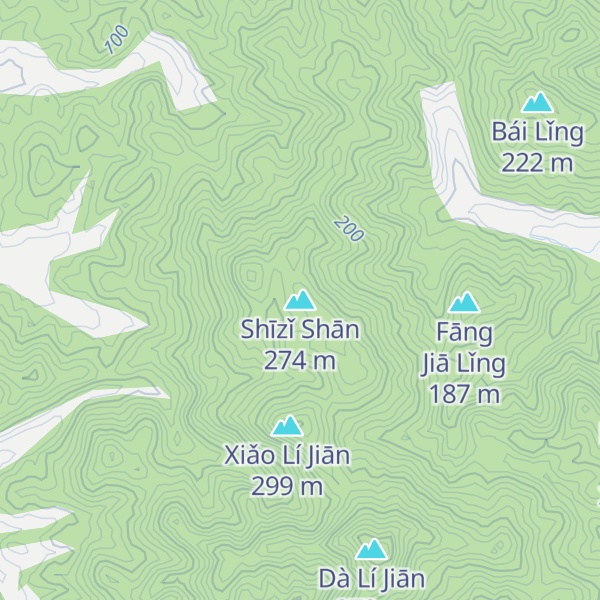 Map of Shīzǐ Shān