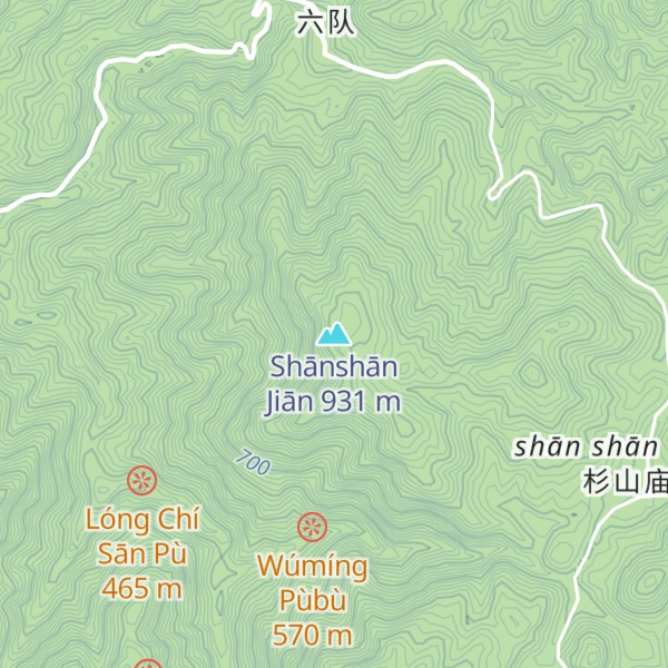 Map of Shānshān Jiān