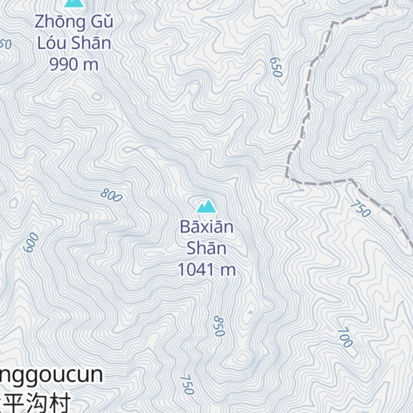 Map of Bāxiān Shān