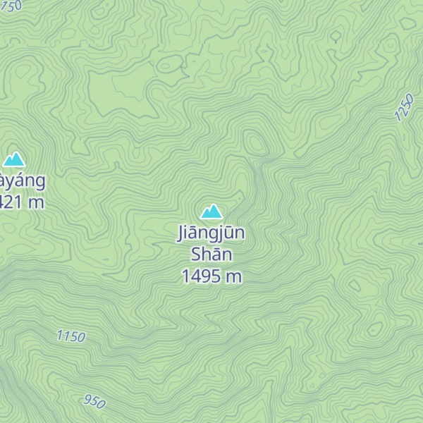 Map of Jiāngjūn Shān
