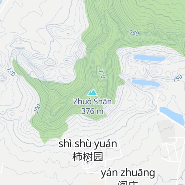 Map of Zhuó Shān