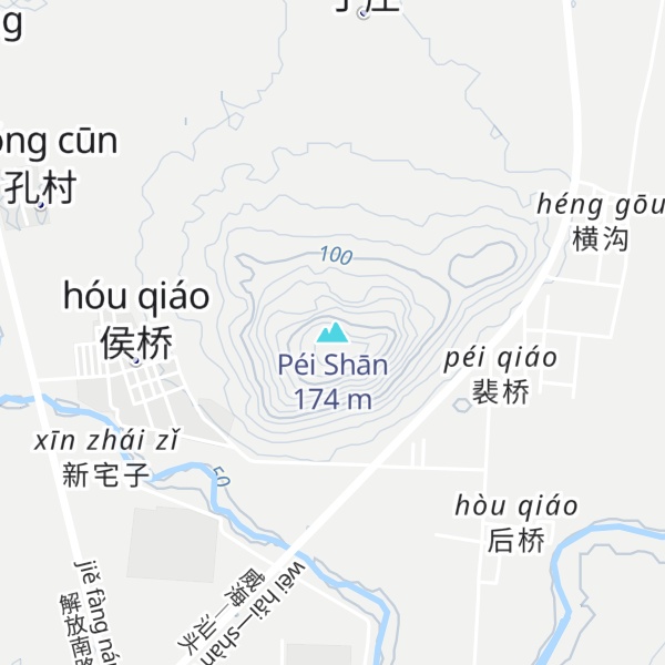 Map of Péi Shān