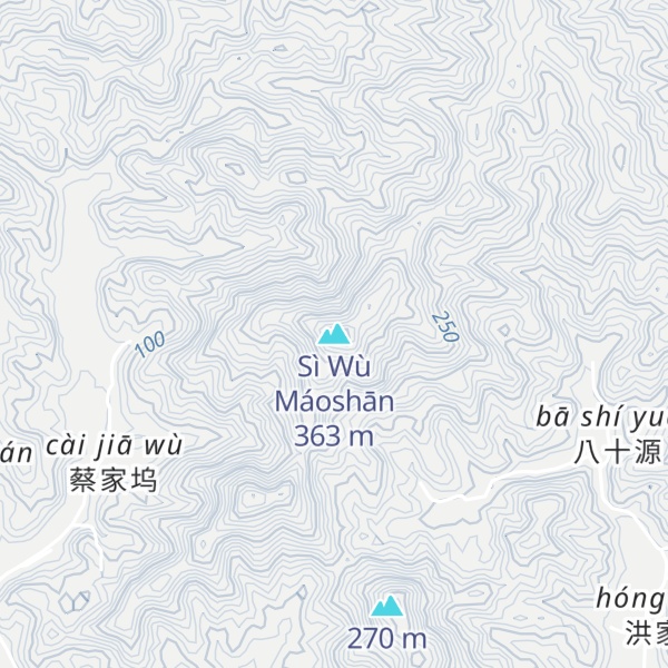 Map of Sì Wù Máoshān