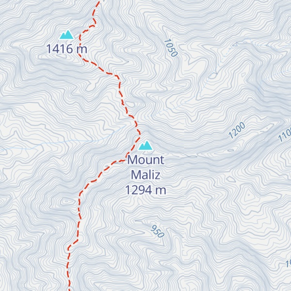 Map of Mount Maliz