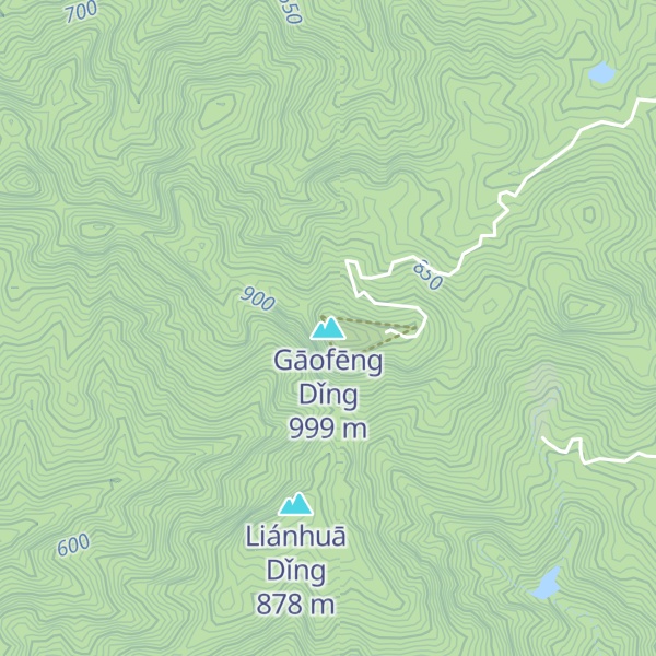 Map of Gāofēng Dǐng