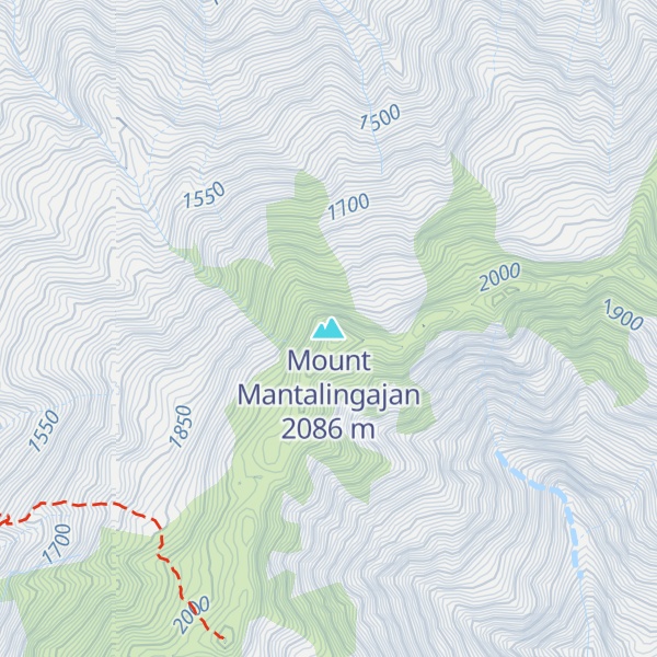 Map of Mount Mantalingajan