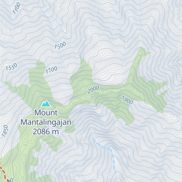 Map of Mount Mantaling