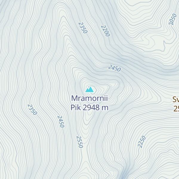 Map of Mramornii Pik