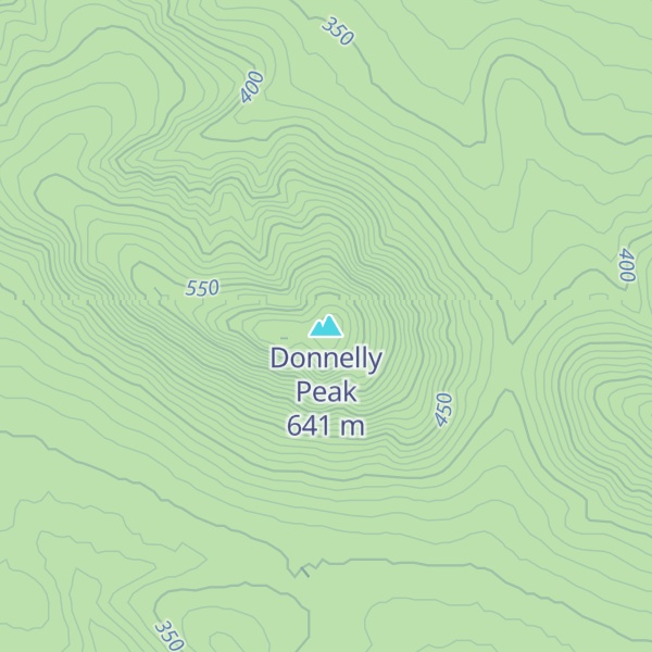 Map of Donnelly Peak
