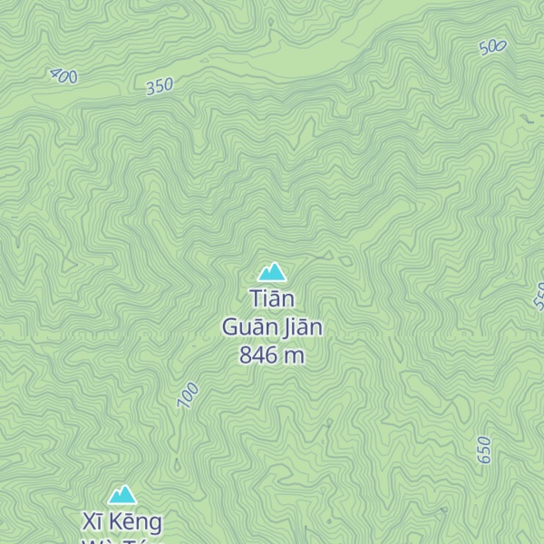 Map of Tiān Guān Jiān